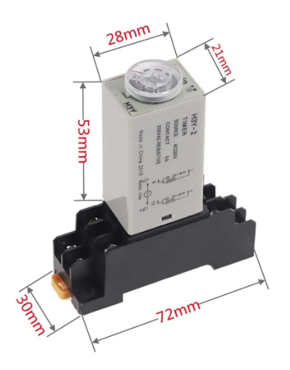 H3y-2 60s 24vcc Rele De Tempo Temporizador Timer Com Base