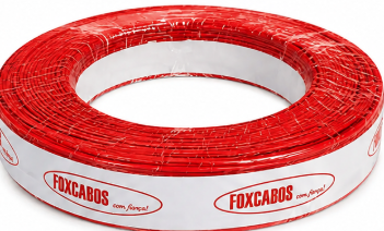 Fio Cabinho 0,50mm Cabo 0.50mm Rolo 100m Flexível Fox Cabos VERMELHO