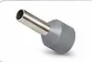 Terminal Elétrico Ilhós Tubular Simples 4mm cinza