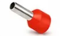 Terminal Elétrico Ilhós Tubular Simples 1mm vermelho