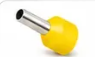 Terminal Elétrico Ilhós Tubular Simples 6mm Amarelo
