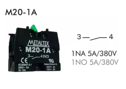 Bloco De Contato M20-1a 1na  Botão M20 E P20